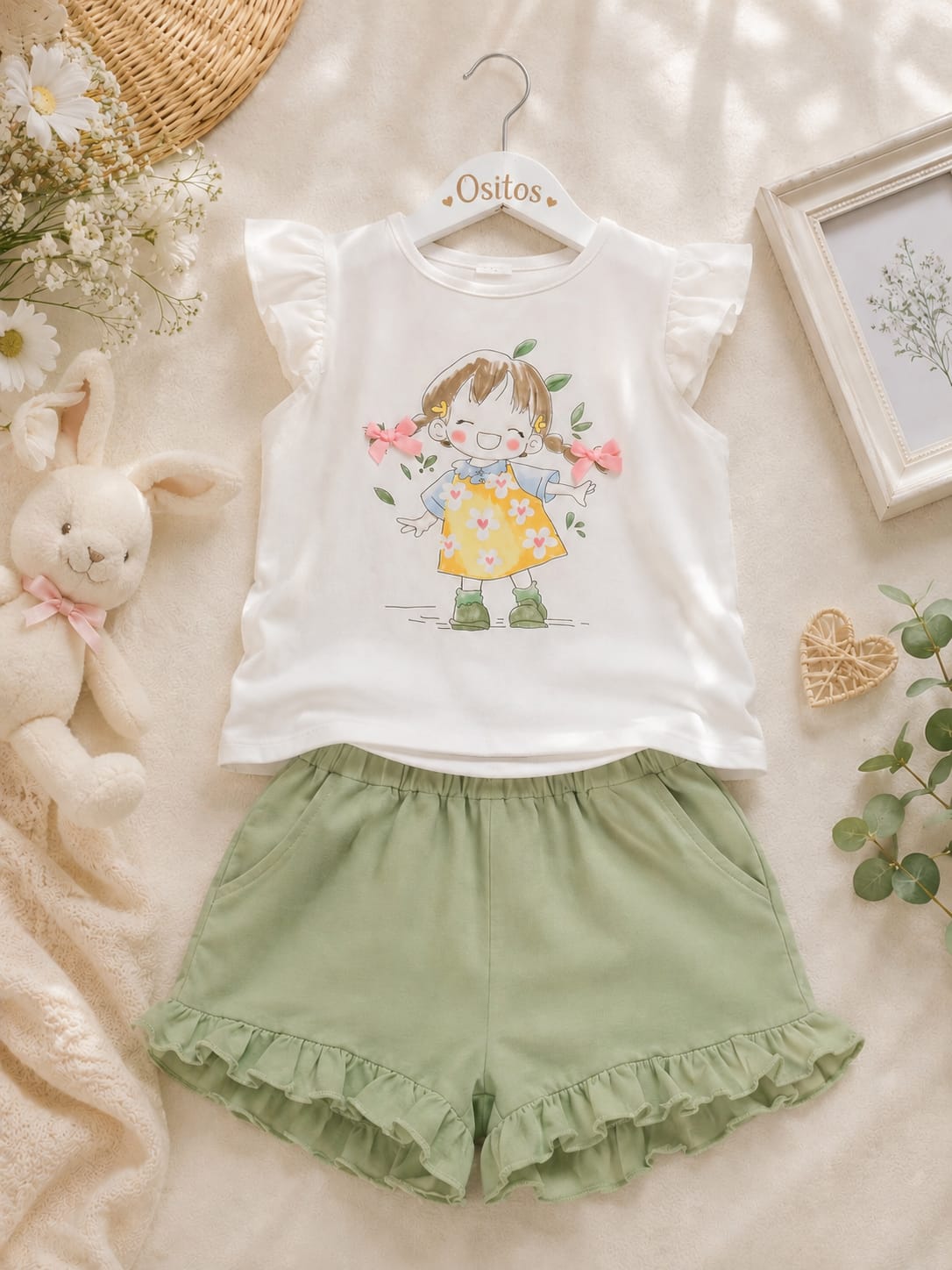 conjunto niña verde
